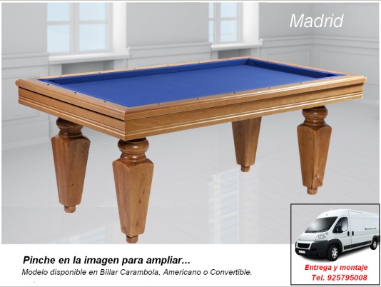BILLAR MODELO MADRID, PRECIO DE VENTA desde 1290 �